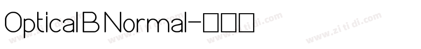 Optical B Normal字体转换